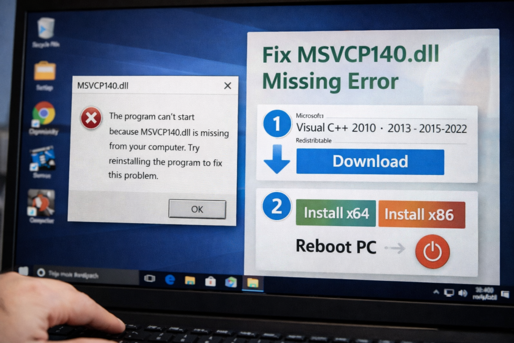 MSVCP140.dll Missing Çözümü Görsel 2