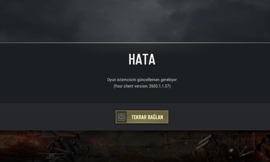 PUBG Oyun İstemcisini Güncelle Hatası Görsel 2