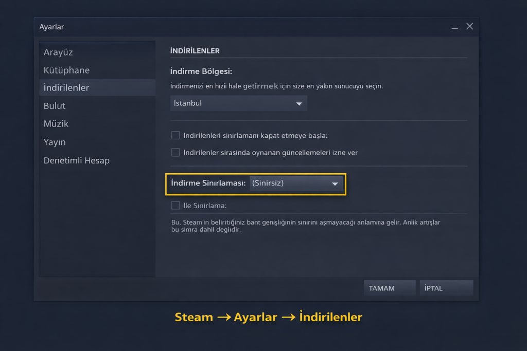Steam İndirme Hızı Artırma Görsel 2