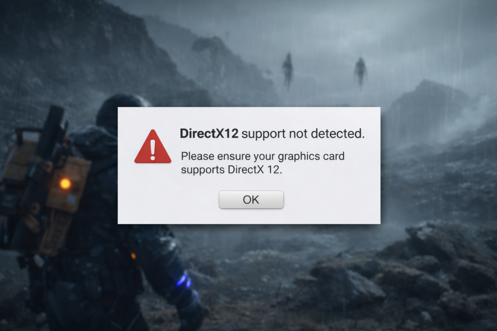 DirectX12 Support Not Detected Görsel 2