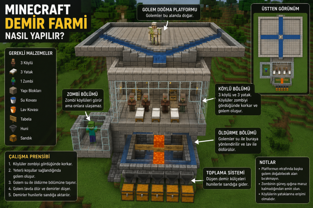 Minecraft Demir Farmı Görsel 1